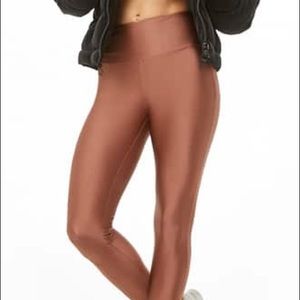 Nylon Active Leggings in Rust